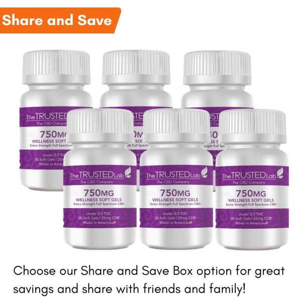 750mg Soft Gels Share and Save Box