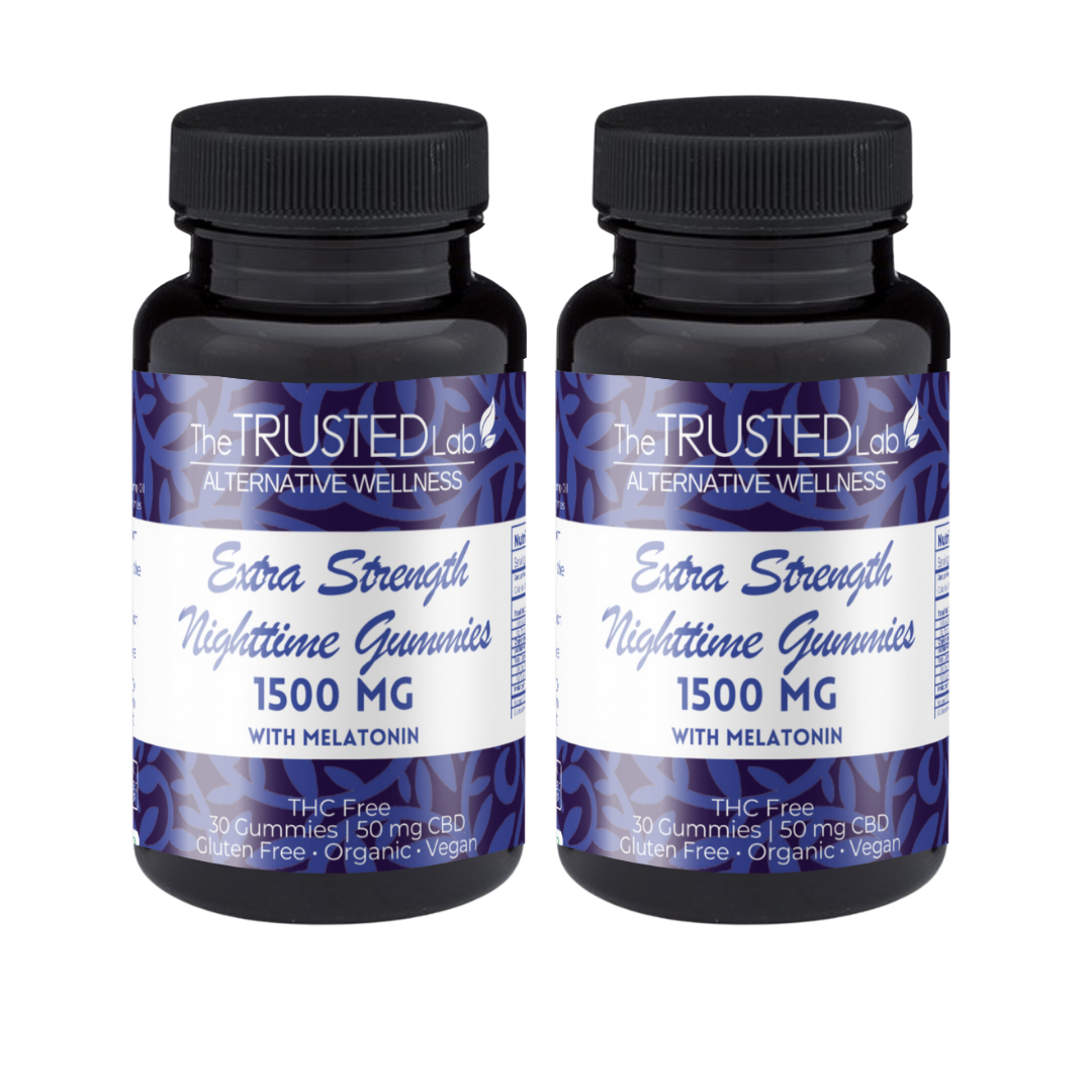 Extra Strength Night Time CBD Gummies with Melatonin (1,500 mg)