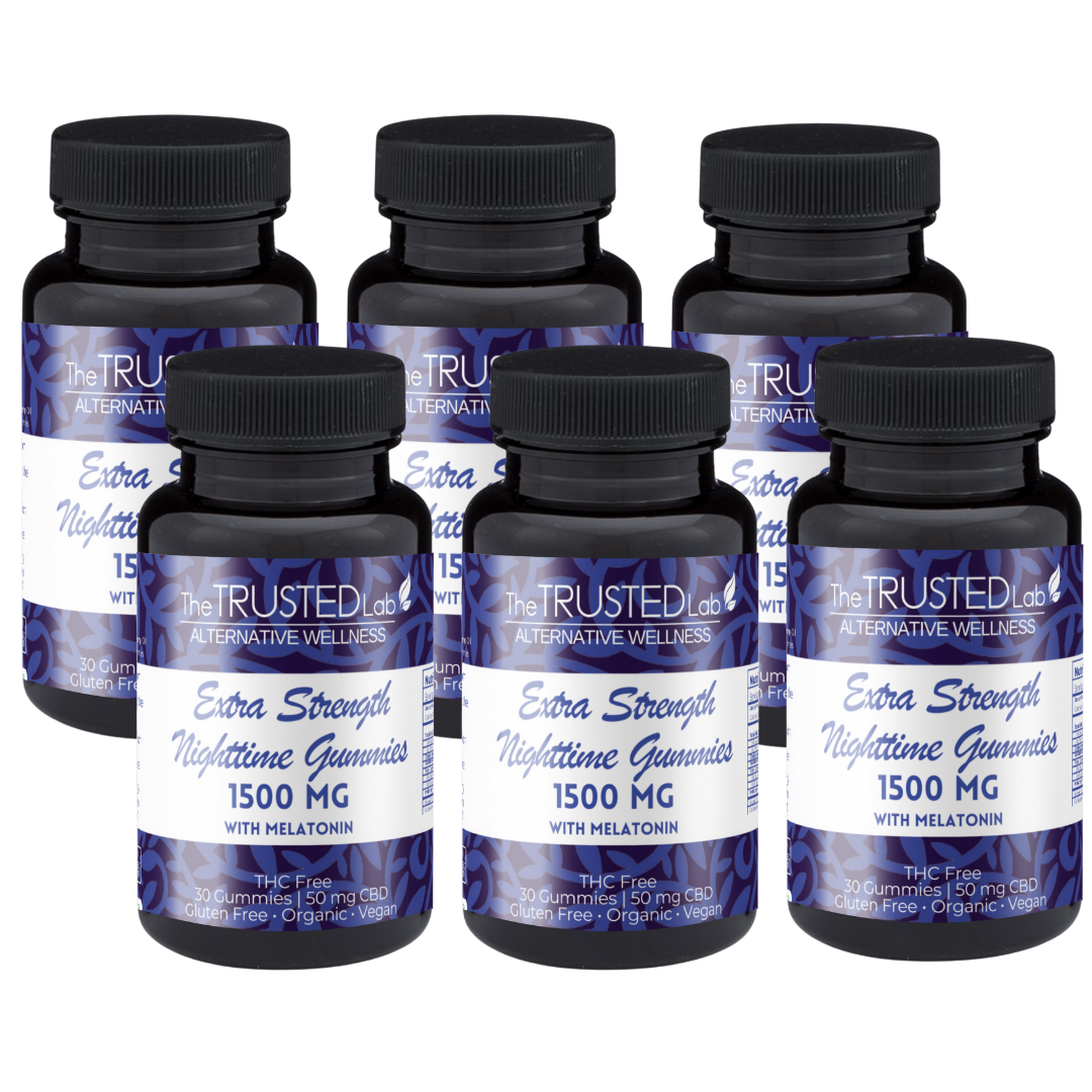 Extra Strength Night Time CBD Gummies with Melatonin (1,500 mg)